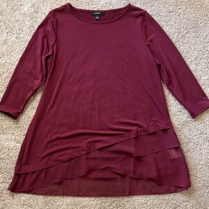 Alfani Deep Red Layered Women's Tunic